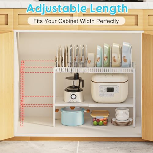 2-Tier Pots and Pans Organizer Under Cabinet,Pot Organizers Inside Cabinet - Image 4
