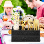 Marsui Wood Paper Plate Dispenser for Countertop, Black - Image 5
