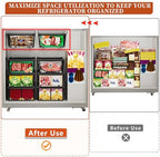 Hanging Freezer Organizer Bins for 5 to 20 Cu.Ft,Leak-Proof Bottom，4Pack - Image 3