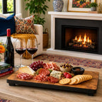 Woodard & Charles Raised Acacia Wood Serving Tray, 16" x 8" x 1.75", 4 Pack - Image 3