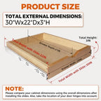 Pull Out Drawers for Cabinet Wood 30" W x 22" D Slide Out Organizer - Image 2