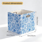 Posprica Cube Storage Bins Fabric Storage Cubes, 13 Inch Collapsible Cubby Storage Bins for Cube Organizer, Decorative Storage Boxes for Shelf Closet Organizer Nursery Toy Storage(Celadon blue) - Image 4