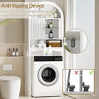 Spurgehom Arch Over The Toilet Storage Cabinet, Bathroom Organizer (White) - Image 5