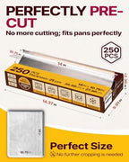 Katbite Pop-Up Aluminum Foil Sheets, 500 Count, 14 x 10.75 Inch, 25 Micron - Image 2