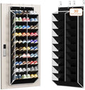 KEEPJOY 20-30 Pairs Over the Door Shoe Organizer, Mesh Hanging Shoe Rack for Door Storage with 20 Wide Deep Pockets,10-Tier Black Door Shoe Holder Fits Sneakers, Boots. by KEEPJOY