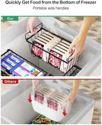 iSPECLE Freezer Organizer Bins - Small Storage Baskets for 7 Cu.Ft, 4 Pack - Image 4