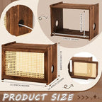 Wi-Fi Router Box Hider, Synthetic Rattan Decor, Wood - Image 2