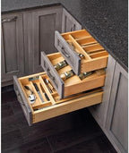 Rev-A-Shelf Trim-to-Custom-Fit Wooden Silverware Drawer Divider Organizer - Image 5