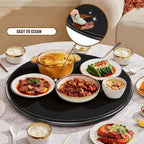 Large Lazy Susan Turntable Wooden Round Tray Rotating for Dining Table Top - Image 5