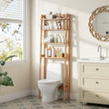 Over The Toilet Storage Shelf, 4-Tier Wood Toilet Shelf for Bathroom by YQJJGL