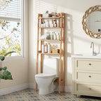 Over The Toilet Storage Shelf, 4-Tier Wood Toilet Shelf for Bathroom by YQJJGL
