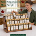 Bamboo 3 Tier Spice Rack,Spice Organizer for Cabinet/Countertop - Image 3