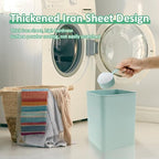 Laundry Detergent Powder Container Dispenser Holder for Laundry Room Organization Washing Powder Storage Box 3L Metal Portable Laundry Powder Bin with Handle Lid for Laundry Room (Light green) - Image 2