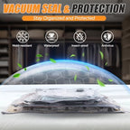 Travel Vacuum Bags with Rechargeable Pump, 16 Pack Compression Packing Bags with 35KPA Electric Pump, 90% Space Saver for Clothes, Vacuum Seal Bags fo Carry-on Luggage Suitcase - Image 6