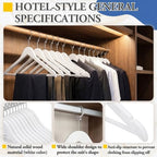 12 Pack Hotel Suit Hangers 17.5" Anti-Theft Security Hangers, White - Image 3