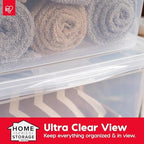 IRIS USA 6-Pack 58 Qt Storage Bins with Lids, Clear, Stackable - Image 4