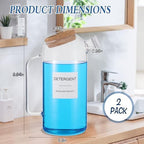 2 Sets Liquid Laundry Detergent Dispenser with Lables, 60oz Glass Laundry Detergent Dispenser, Ideal for Laundry Room Organization and Storage, for Bleach, Fabric Softener, Laundry Soap Dispensers - Image 2