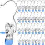 Yinder Boot Hangers Clips Laundry Hooks Hanging Stainless Steel Clothes Pins Portable Hangers for Closet Travel Socks Pants Handbags Hats Towels(Blue,250 Pcs) by Yinder