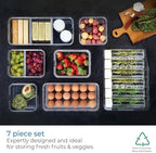 iDesign Crisp 7-Piece Recycled Plastic Refrigerator Organizer Bin Set - Image 4