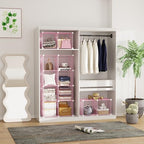 C&AHOME Wire Cube Storage, 12 - Cube Organizer Metal C Grids, Closet, Pink - Image 5