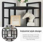 HOMISSUE Corner Shelf, 6 Tier Tall Narrow Bookshelf 76.9", Industrial Corner Bookcase with Storage for Home Office Living Room and Bedroom, Black - Image 6
