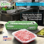 24" x 2000FT Clear Cling PE Food Wrap, Plastic Cling Wrap with Dispenser Cutter Box - BPA Free, Food Safe, Plastic Film Roll, Microwave & Freezer Safe Stretch Wrap for Food Service & Home Use (4) - Image 6