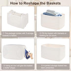 Baskets for Organizing,Storage Baskets,3 Pack Baskets for Shelfves,15"×10"×9" Woven Basket,toy storage bins,bins for organization - Image 6