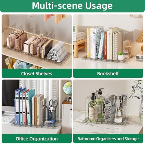 HOYOJA 6 Pack Clear Bag Purse Organizer for Closet Shelf, Handbag Organizer - Image 2