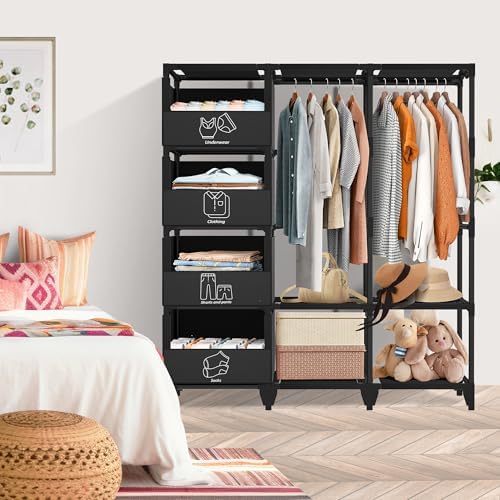 Portable Closet, Easy Assembly, Large Capacity Wardrobe Closet - Image 2