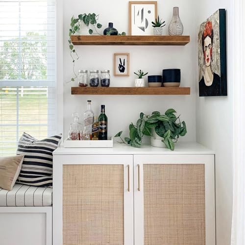 QEEIG Long Floating Shelves for Wall (Brown, Set of 2, 31.5") - Image 6