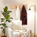 Wall Coat Rack for Entryway: Folding Wood Modern Heavy Duty 8 Hooks - Image 7
