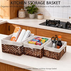 KINGWILLOW Wicker Basket Set of 3 with Removable Liner - Image 7