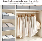 Homsorout Closet Organizers and Storage Bins - 6 Pack Collapsible Divided Trapezoidal Cube Storage Bins Baskets For Organizing Clothes Blankets,Toys, Books, Towels(Light Grey) - Image 7