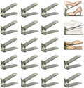 20 Pack Shoe Slots Organizer Adjustable Level Shoe Stacker Holder Storage Space Saving Sneakers Display Tray Rack for Closet (Green Transparent, 20 Pack) by UniHIMO