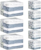 TAILI 8 Pack Cube Vacuum Storage Bags, Combo(3 Jumbo+5 Medium), Cream by TAILI