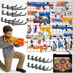 Wall Mount Toy Gun Storage Organizer with Bag,Organizer for Toy Gun by FOGWOWO