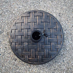 Oakland Living Antique Bronze 40 lb Round Plastic and Concrete Patio Umbrella Stand Base - Image 2