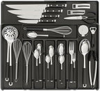Silverware Organizer, Large Expandable Utensil Drawer Organizer, Cutlery Storage Divider for Forks, Spoons, Knives in Kitchen (Black) by Unknown
