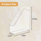 6Pcs Clear Acrylic Magazine File Holder Paper Document Organizer - Image 3