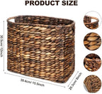 Tatuo Woven Magazine Holder Basket, Tall Seagrass Storage, Dark Brown - Image 3