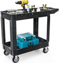 DWVO 40 x 17 in Heavy Duty Rolling Utility Cart on Wheels Black by DWVO