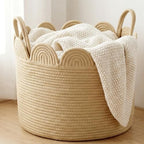 LemonRoad Round Woven Basket Brown, 16" L X 16" W X 14" H by Unknown