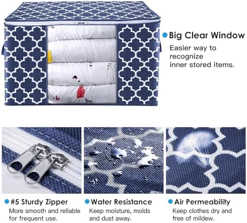 Storage Bags 100L 6Pack Clothes Organization and Storage Containers - Image 3