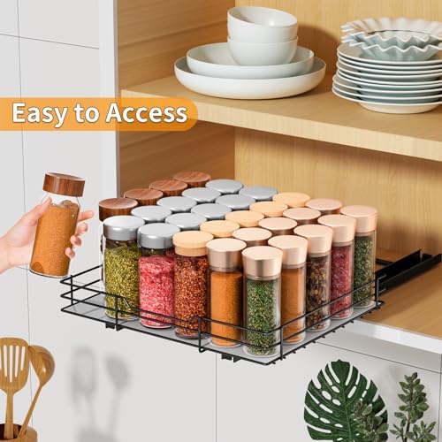 RCHYFEED Pull Out Spice Rack Organizer, 12.5" Wx10.5 Dx2.5 H - Image 6