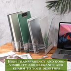 Marsui 6 Pcs Clear Acrylic Magazine Holder with Handle Desk Organizer - Image 5