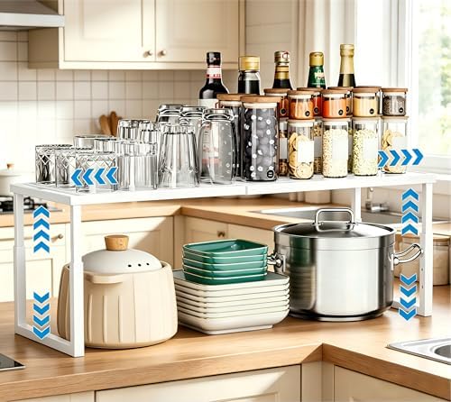 Cabinet Shelf, 1 Pack Stackable Shelf for Kitchen Storage by HOFUSUSER