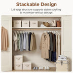 StorageWorks Storage Bins with Lids, Storage Basket with Lid, Closet Bins - Image 3