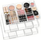 Acrylic Expandable Desk Drawer Organizer with 11 Adjustable Compartments by Unknown
