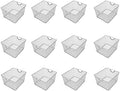 YBM Home Kitchen Pantry Organizer Wire Basket for Shelves, Cabinets, Pantry, Countertop, Mesh Open Storage Bin Metal Basket for Organizing Food Supplies 10” x 9” x 6”, Pack of 12, Silver by YBMHome