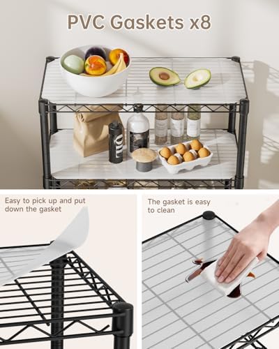 Golpart 8Tier Adjustable Storage Shelves Metal Wire Shelving Standing Shelf - Image 5